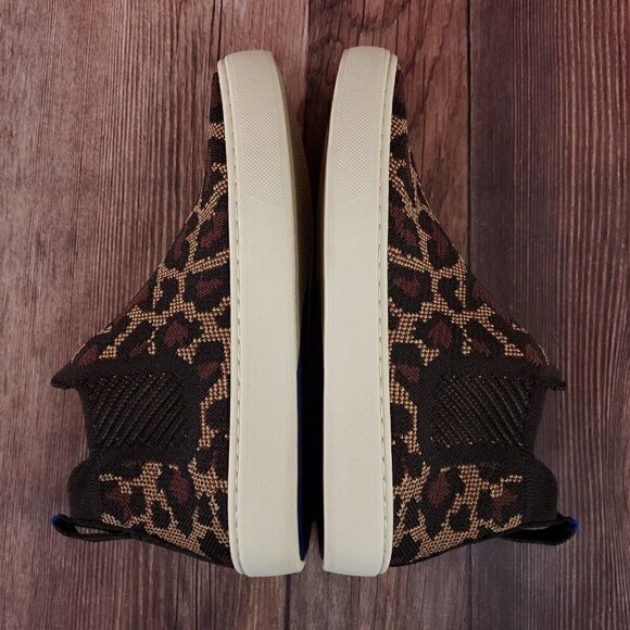 Rothys Womens 5 Chelsea Wildcat Cheetah Animal Print High Top Sneakers Retired - Picture 8 of 15
